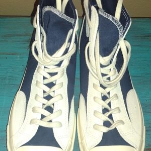 Chuck Taylor Converse Blue White High Top Sneakers
